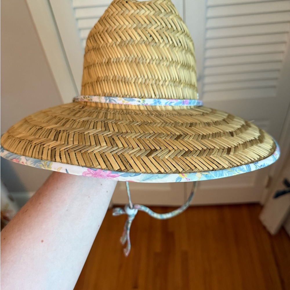 LoveShackFancy Woven Straw Hat with Black Band